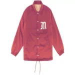 Red Coach Denim Tears Varsity Jacket