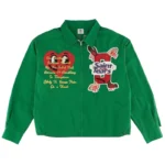 Saint Michael Denim Tears Zip Up Jacket