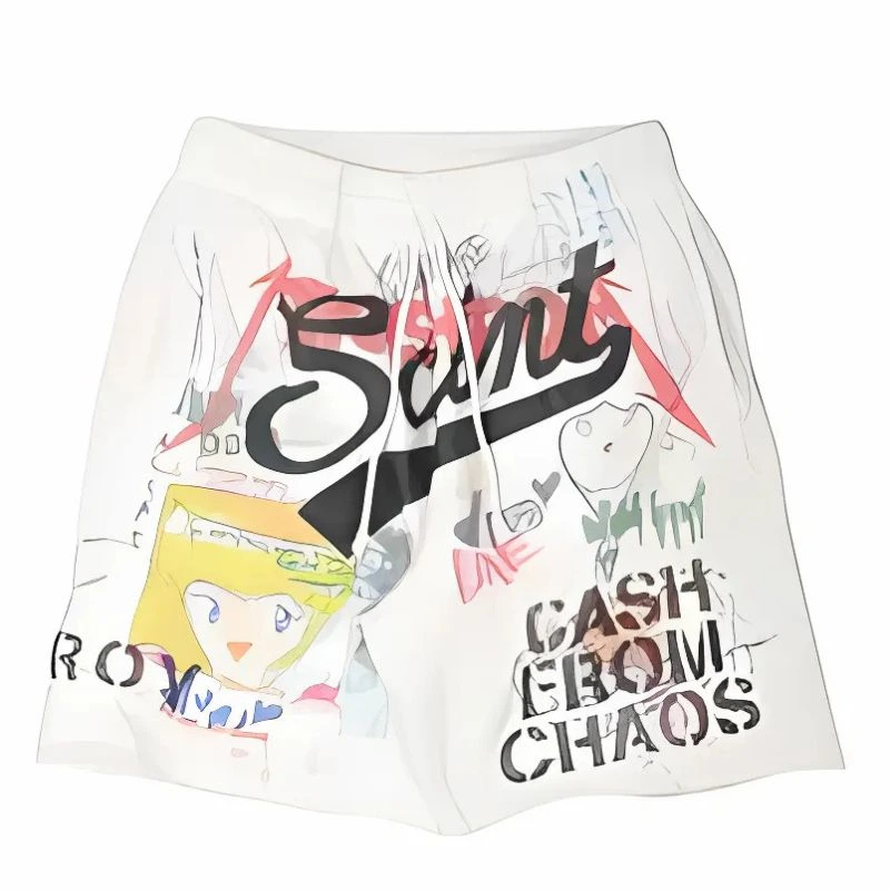 saint-black-logo-shorts Saint Michael Black Logo Shorts