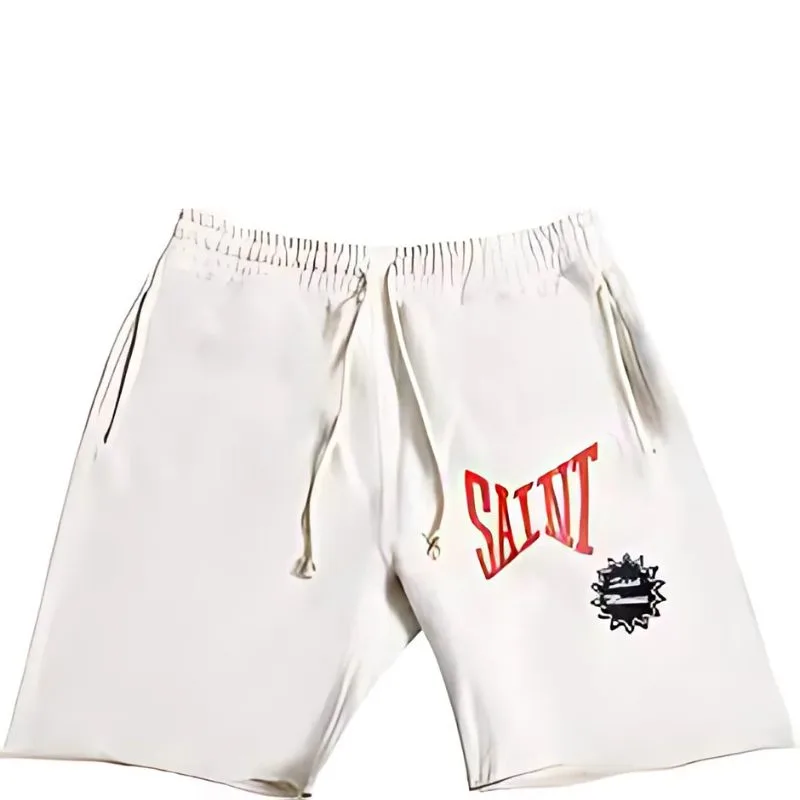 saint-white-red-shorts.webp Saint Michael White Red Shorts - Image 1