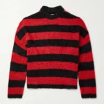 Saint Michael Glittered Striped Knitted Sweatshirt
