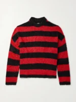 Saint Michael Glittered Striped Knitted Sweatshirt