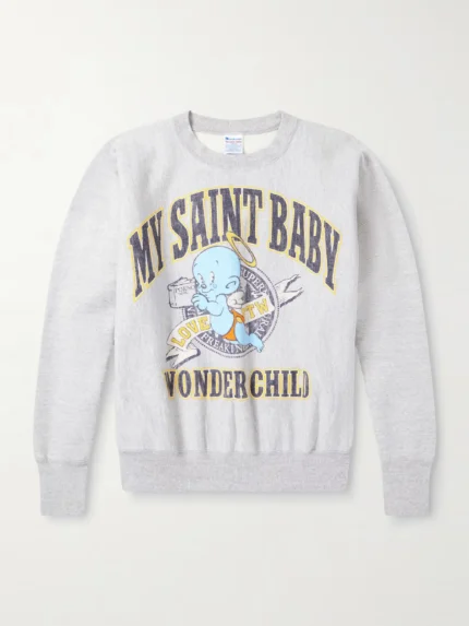 Saint Michael Printed Cotton Sweatshirt